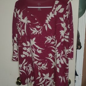 XL,,St. John's Bay,dark pink/plumish color blouse